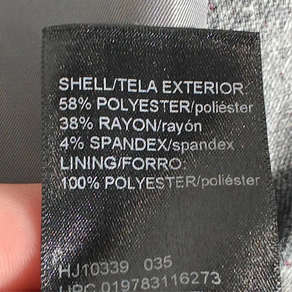 Haggar Men's In Motion Knitted Blazer Slim Fit Gray Poly Blend Size 46L‎